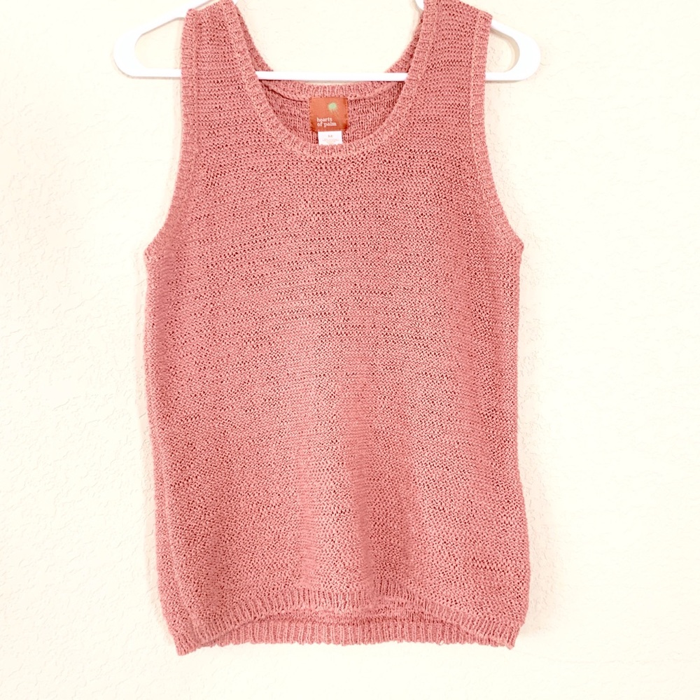 Hearts of Palm Coral Sweater Tank